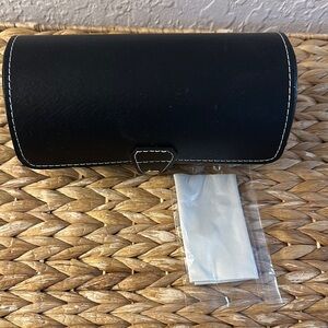 Black Leather Watches Case